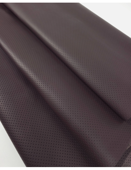 Chocolate Plum Perforated Soft Leather