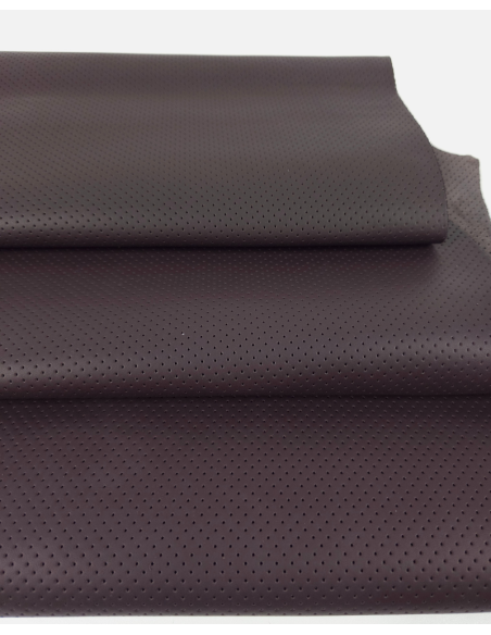 Chocolate Plum Perforated Soft Leather