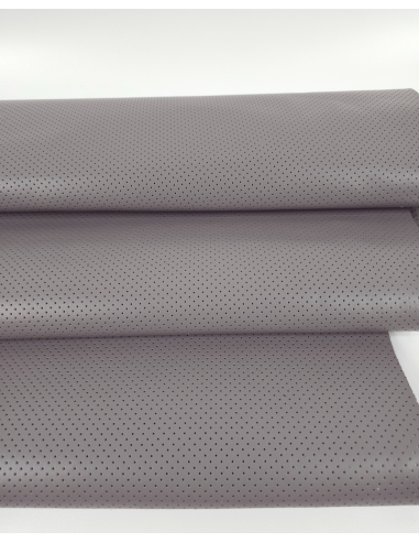 Frost Gray Perforated Soft Leather