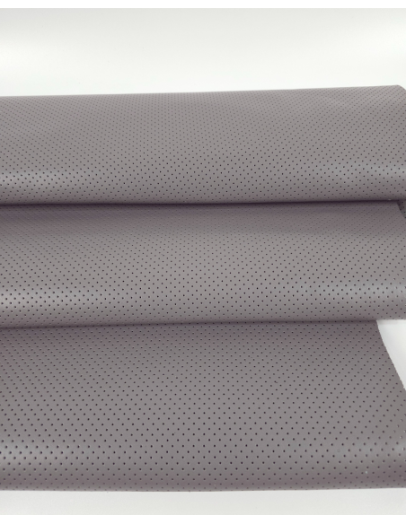 Frost Gray Perforated Soft Leather
