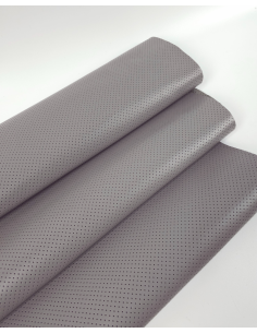 Frost Gray Perforated Soft Leather