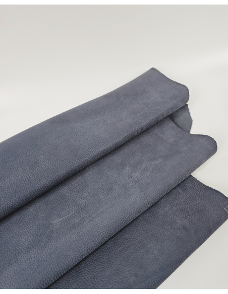 Grisaille Vio Embossed Milled Very Soft Nubuck Leather
