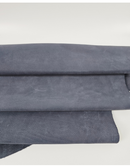 Grisaille Vio Embossed Milled Very Soft Nubuck Leather