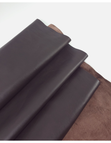 Black Coffee Cecina Natural Full Grain Premium Soft Nappa Leather