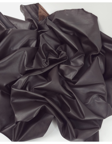 Black Coffee Cecina Natural Full Grain Premium Soft Nappa Leather