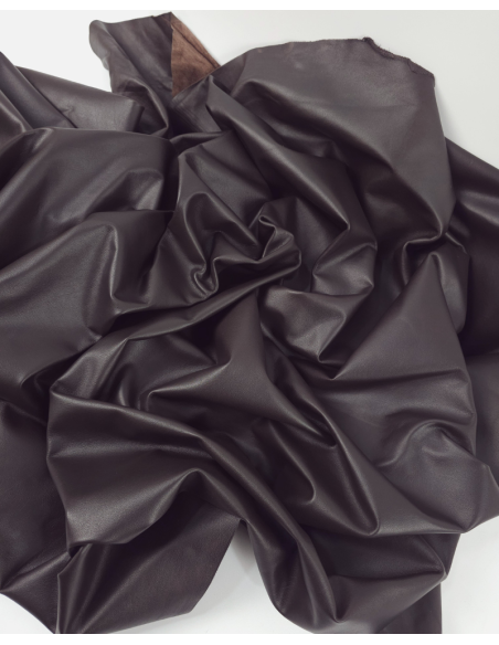 Black Coffee Cecina Natural Full Grain Premium Soft Nappa Leather