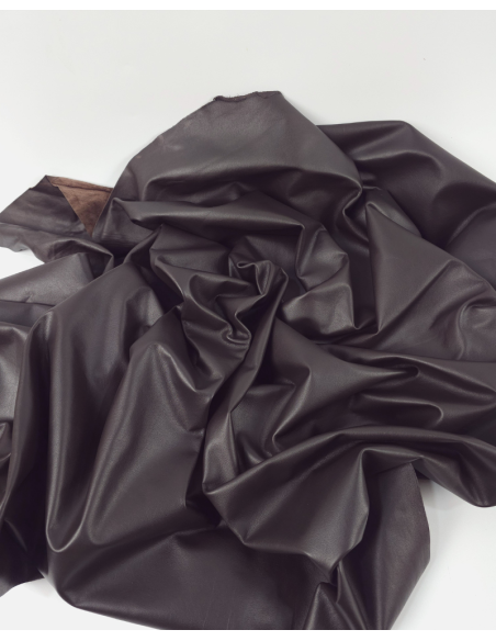 Black Coffee Cecina Natural Full Grain Premium Soft Nappa Leather