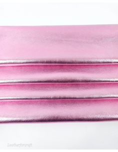Light Pink 9080 Laminado Metallic Luxurious Calf Soft Leather 2