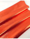Orange 9044 Laminado Metallic Luxurious Calf Soft Leather