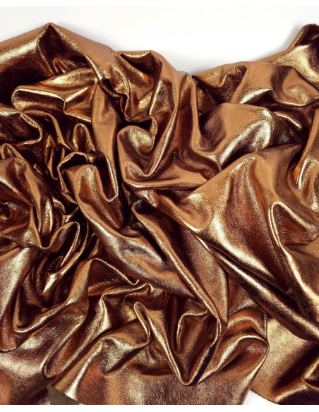 Bronze 7762 Metallic Milled Calf Soft Leather