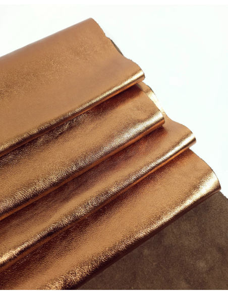 Bronze 7762 Metallic Milled Calf Soft Leather