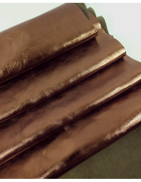 Bronze 8263 Metallic Milled Calf Soft Leather