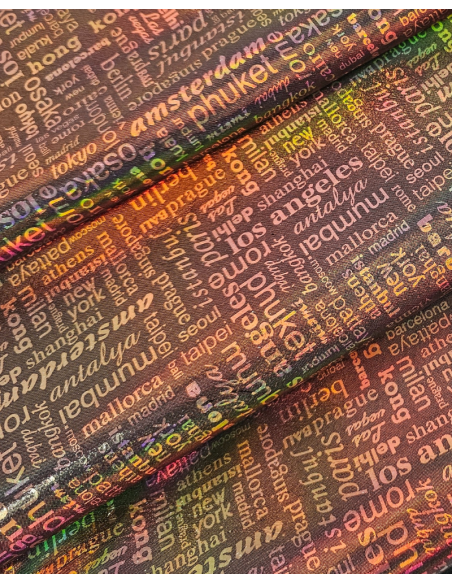 Bronze Cities World Irisdicent Metallic Leather