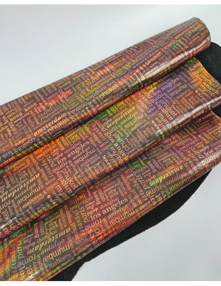 Bronze Cities World Irisdicent Metallic Leather