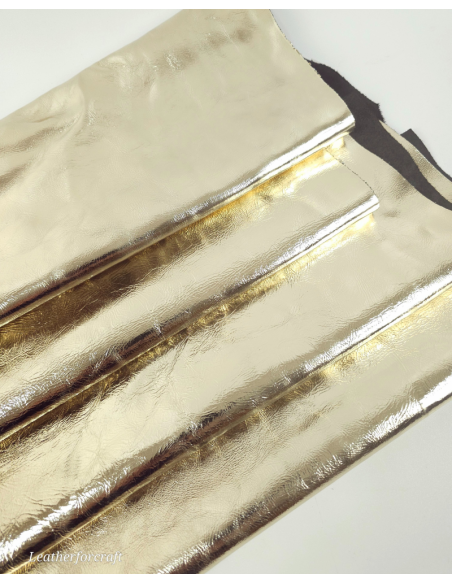 Champagne 9287 Metallic Milled Calf Soft Leather