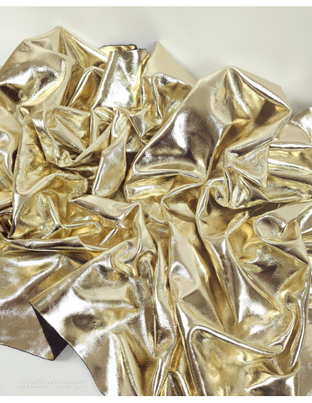 Champagne 9287 Metallic Milled Calf Soft Leather