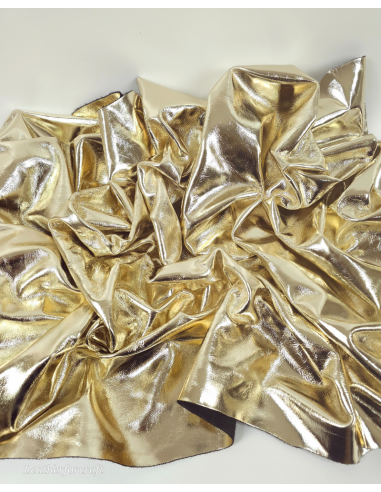 Champagne 9287 Metallic Milled Calf Soft Leather