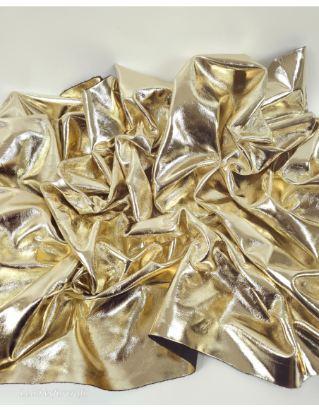 Champagne 9287 Metallic Milled Calf Soft Leather