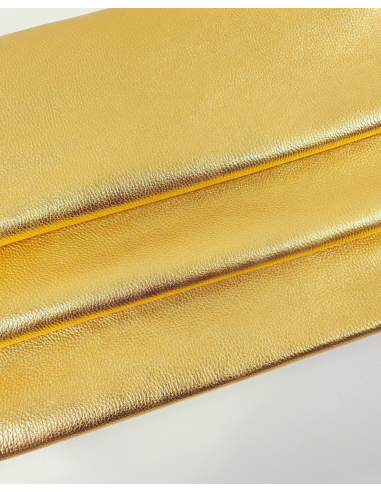 Gold 7934 Metallic Dollar Print Embossed Calf Soft Leather