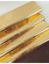 Gold 8042 Metallic Milled Calf Soft Leather