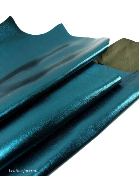 Green 9035 Goat Soft Metallic Leather