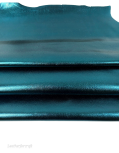 Green 9035 Goat Soft Metallic Leather 2