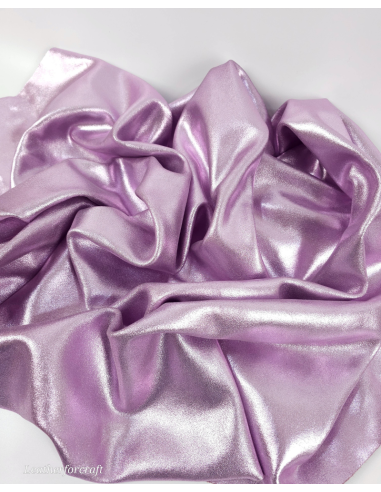 Light Pink Simba Suede Glitter Leather