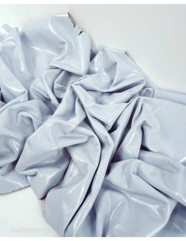 Off White Metallic Milled Calf Soft Leather