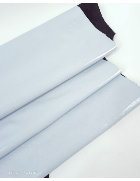 Off White Metallic Milled Calf Soft Leather