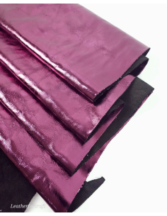 Purple 7721 Metallic Milled Calf Leather 2