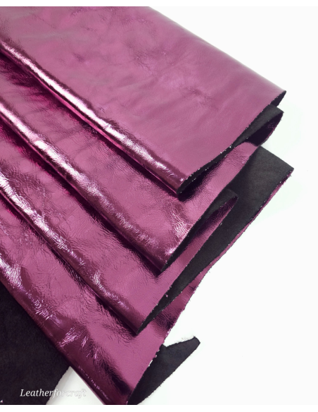 Purple 7721 Metallic Milled Calf Leather