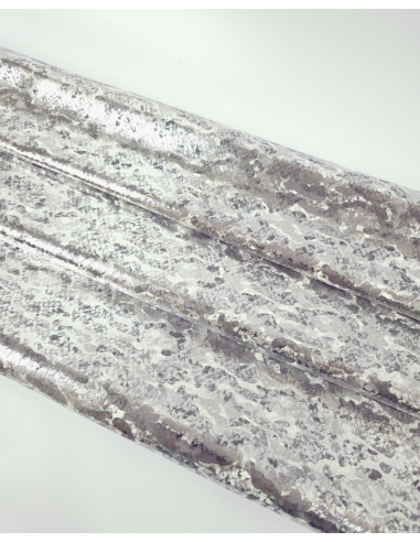 Silver Capre Soft Metallic Goat Leather