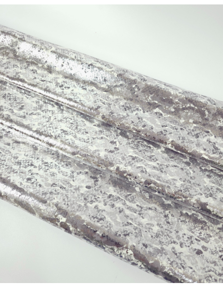 Silver Capre Soft Metallic Goat Leather