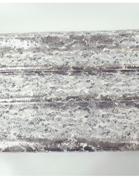 Silver Capre Soft Metallic Goat Leather