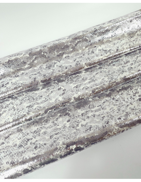 Silver Capre Soft Metallic Goat Leather
