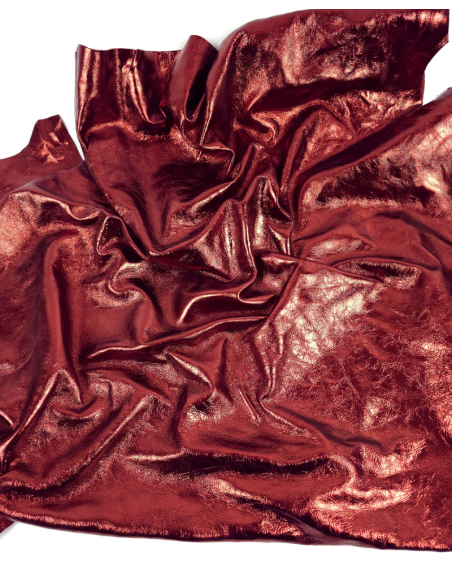 Wine 8424 Goat Soft Metallic Leather