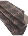 Mocha and Black Laminated Snake Pattern Relief Leather