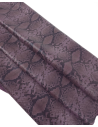 Hortensia and Black Laminated Snake Pattern Relief Leather