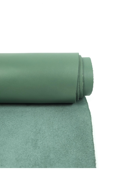 Frosty Green Havanna Sporty Classy Smooth Nappa Uniform Grain Leather