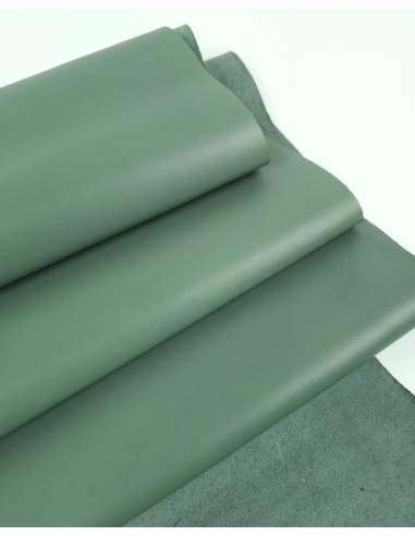 Frosty Green Havanna Sporty Classy Smooth Nappa Uniform Grain Leather