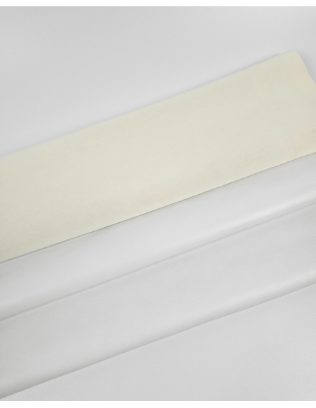 Bright White Stretch Flexible Premium Very Soft Smooth Goat Nappa Leather