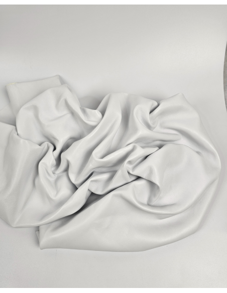 Bright White Stretch Flexible Premium Very Soft Smooth Goat Nappa Leather