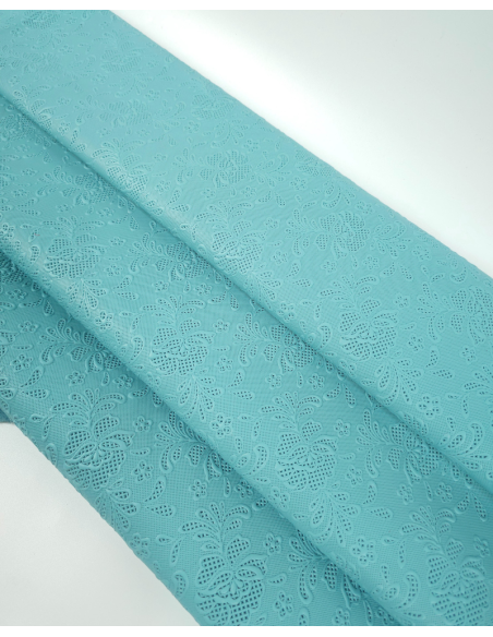 Amazonite Flower Lace Embossed Texture Leather