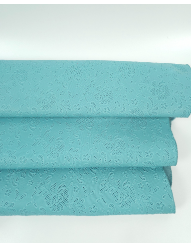 Amazonite Flower Lace Embossed Texture Leather