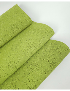 Herbal Garden Flower Lace Embossed Texture Leather