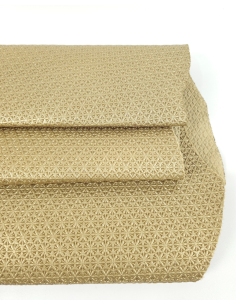 Platino Metallic Star Anise Embossed Texture Leather 2