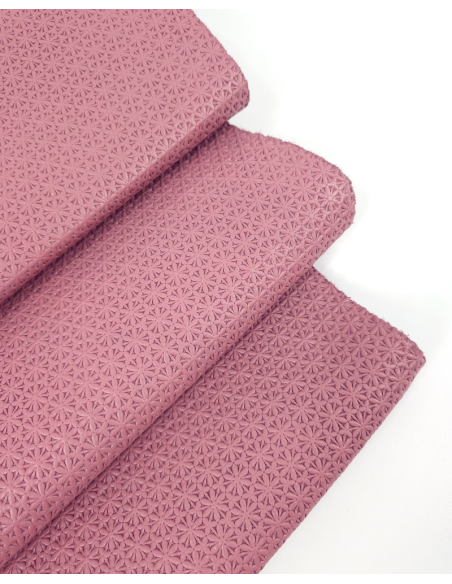 Ash Rose Star Anise Embossed Texture Leather