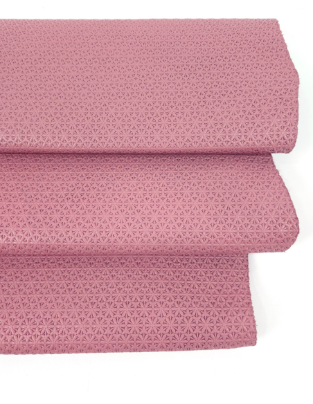 Ash Rose Star Anise Embossed Texture Leather