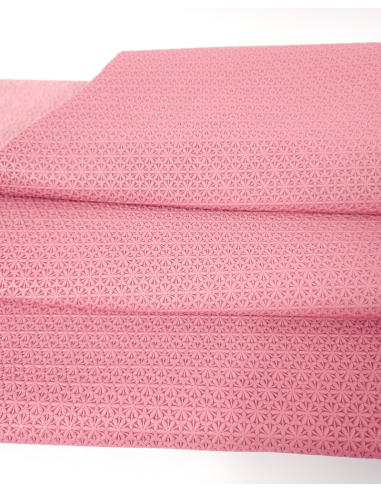 Quartz Pink Star Anise Embossed Texture Leather