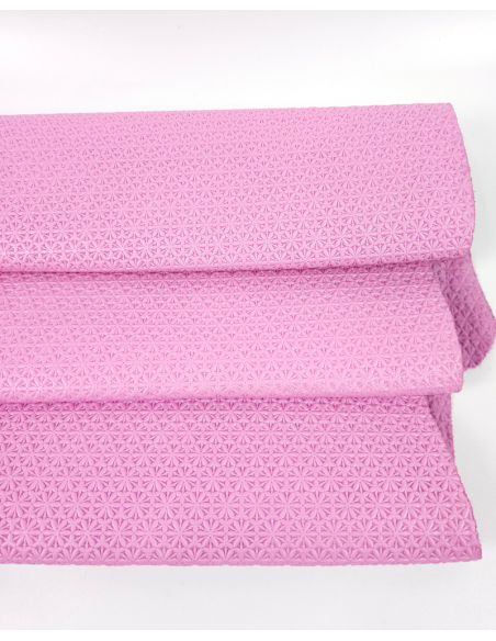 Lilac Chiffon Star Anise Embossed Texture Leather
